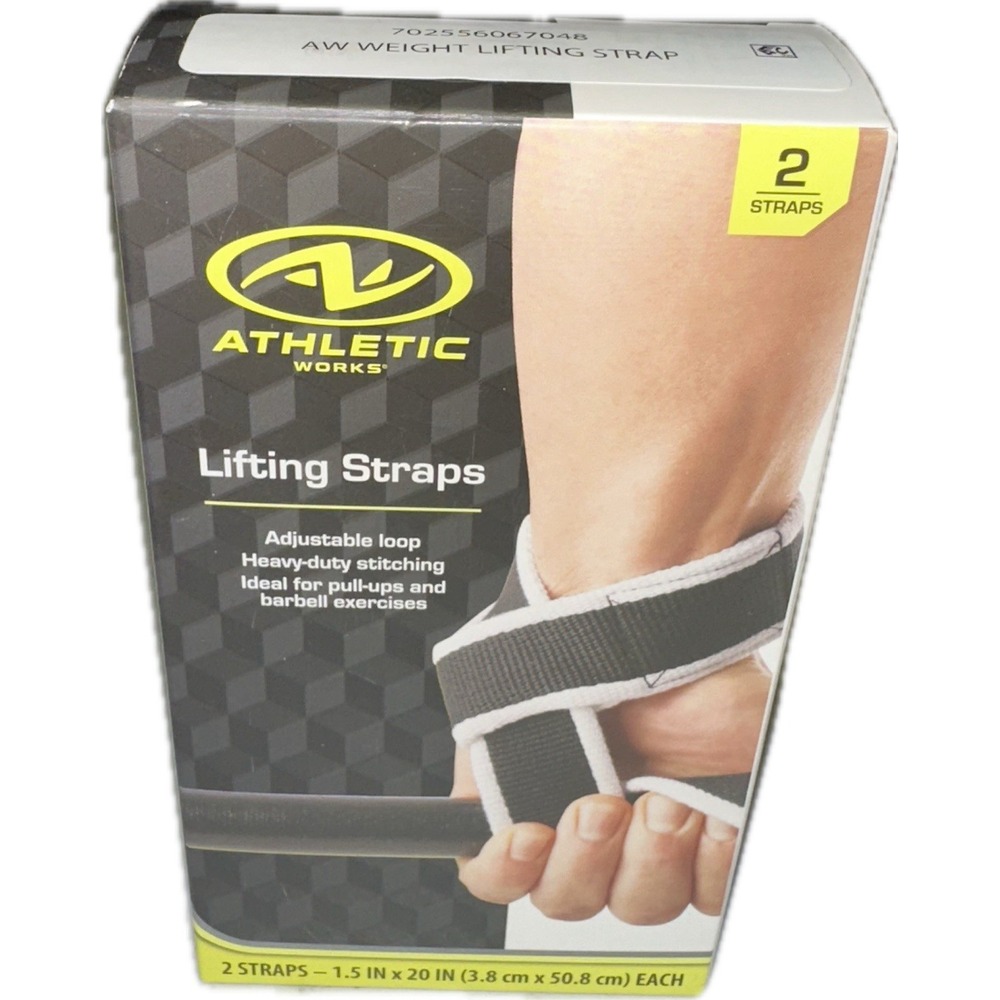 Athletic Works Weight Lifting Training Straps (2) - Adjustable Loops - NIB